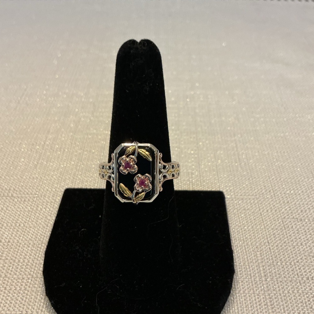 Gems En Vogue Michael Valitutti Black Onyx Ring - Picture 1 of 4